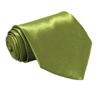 Soophen NEW Mens Necktie SOLID Satin Neck Tie Olive