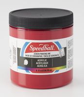 Speedball 004627 Acrylic Screen Printing Ink, 8 fl. oz, Dark Red