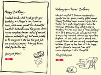 Quiplip Handwritten Yours Truly Birthday Cards, 6-Pack (YT03116PCK)