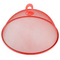Affordit Mesh Screen Food Cover Tent Umbrella, 10.75 inch, Reusable Outdoor Picnic Food Covers Mesh, Food Cover Net Keep Out Flies, Bugs, Mosquitoes (1, Strawberry Red)