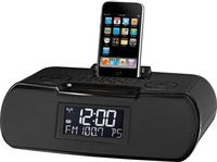 Sangean RCR-10 FM-RDS (RBDS) / AM / Aux-in Digital Tuning Atomic Clock Radio Compatible with 30 Pin iPod or iPhone (Black) WITH FREE BLUETOOTH MUSIC RECEIVER
