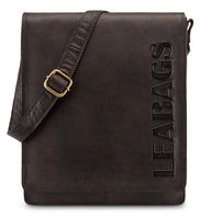 LEABAGS London messenger bag shoulder bag for 13 inch laptop of genuine leather in vintage style - Merlot