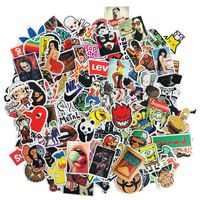 Vinyl Multiple Theme 50-700 Pack Skateboard Stickers Cool Removable Wall Decals for Phone Pad Laptop Bumper Computer Cup (200Pcs)