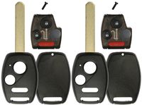 KeylessOption Keyless Remote Uncut Key Fob Shell Button Pad With Chip Slot For OUCG8D-380H-A (Pack of 2)