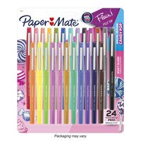 Paper Mate Flair Felt Tip Pens, Medium Point (0.7mm), Limited Edition Candy Pop Pack, 24 Count