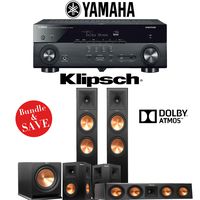 Klipsch RP-280FA 5.1-Ch Reference Premiere Dolby Atmos Home Theater System with Yamaha AVENTAGE RX-A670BL 7.2-Ch Dolby Atmos Network AV Receiver