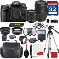 Nikon D7200 DX-Format Digital SLR w/AF-P DX NIKKOR 18-55mm f/3.5-5.6G VR Lens & Tamron 70-300mm f/4-5.6 Di LD Macro Autofocus Lens + Professional Accessory Bundle