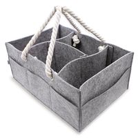 Baby Diaper Caddy Organizer | Large Portable Car Basket for Toys Wipes Diapers | Newborn Storage Bin Changing Table | Baby Shower Gift for Boy Girl | Baby Registry Must Haves | Nursery Tote Bag