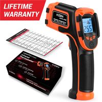 Kizen LaserPro LP300 Infrared Thermometer Non-Contact Digital Laser Temperature Gun with LCD Display -58℉～1112℉(-50℃～600℃) Adjustable Emissivity
