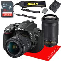Nikon D5300 w/AF-P DX NIKKOR 18-55mm f/3.5-5.6G VR & AF-P DX NIKKOR 70-300mm f/4.5-6.3G ED+ 32GB Memory Bundle