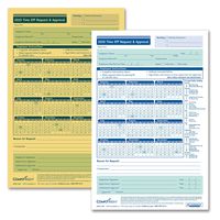 ComplyRight 2020 Time Off Request and Approval Form, Small (5 1/2" x 8 1/2"), 2-Part, Pack of 50