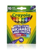 Crayola Washable Crayons, Large, 16 Count