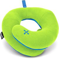 BCOZZY Kids Chin Supporting Travel Pillow- Keeps The Child's Head from Bobbing up and Down in Car Rides- Comfortably Supports The Head, Neck and Chin in Any Sitting Position. Child Size, Green