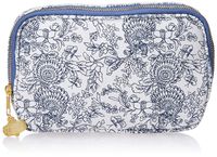 C.R. Gibson Blue Floral Travel Cable Organizer Case, 8.5" W x 8" H x 1.5" D (CCC-18692)