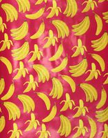 Glitter Embellished Bananas 3 Sheets Hot Pink Heavyweight Present Holiday Gift Wrapping Paper Sheets 24" x 30"