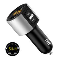 MEQI Bluetooth FM Transmitter, in-Car Wireless Bluetooth Receiver MP3 Player Radio Adapter with Hands-Free Calling, Dual USB Port Charger Car Kit 5V/3.4A for iPhone iPad Smartphones