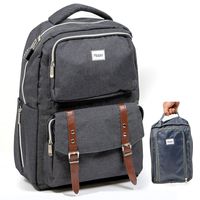 Smart Business Travel Laptop USB Anti-Theft Backpack/w Combo Lock + Organizer
