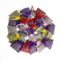 24 Small Mix Color Sachets Craft Bag with Dried French Lavender Flower Buds - Lavender Sachets for Wedding Toss, Home Fragrance Sachets for Drawers and Dressers