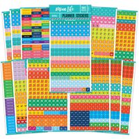 Mirida Planner Stickers - 1900+ Mom Calendar Icons, Variety Pack - Household Chores, Budget, Kids' School Events, Daily Errands for Adults Organizer