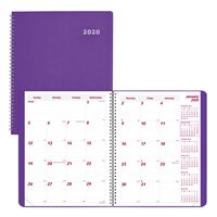Brownline 2020 DuraFlex Monthly Planner, 14 Months (December 2019-January 2021), Twin-Wire, Purple, 11 x 8.5 inches (CB1262V.PUR-20)