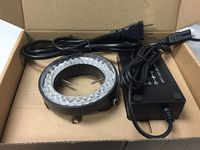 Adjustable 60-LED Ring Light Illuminator Lamp For STEREO ZOOM Microscope US plug
