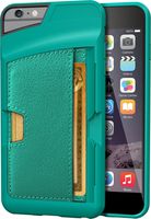 Smartish iPhone 6 Plus/6s Plus Wallet Case - Wallet Slayer Vol. 2 [Slim Protective Kickstand] Credit Card Holder for Apple iPhone 6s Plus/6 Plus (Silk) - Pacific Green