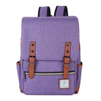 Vintage Laptop Backpack, Business Backpack, College Backpack, School Bag Fits 15-inch Laptop, Slim Unisex Backpack. Great Backpack for Teachers, Students, Traveling (Purple)