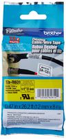 Brother Laminated Flexible ID Black on Yellow 1/2 Inch Tape - Retail Packaging (TZeFX631) - Retail Packaging