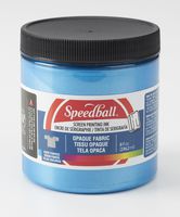 Speedball Opaque Fabric Screen Printing Ink - Blue Topaz 8OZ