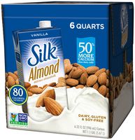 Silk Pure Almond Vanilla 32-Ounce (Pack of 6), Vanilla Flavored Non-Dairy Almond Milk, Dairy-free Milk, Vegan & Plant-Based