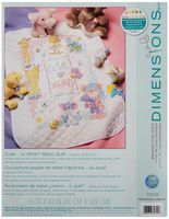 Dimensions Stamped Cross Stitch 'Cute or What?' DIY Baby Quilt, 34" x 43"