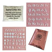 Cursive Letter Board Letters for Changeable Felt Letter Boards | 348 Customizable Pre-Cut Cursive Words + Numbers + Symbols by Bauhaus Decor (White)