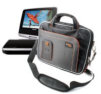 DURAGADGET Black & Orange Bag - Compatible with Philips PB9001 | PB9001/05 | PD7000S/05 | PD7002/05 | PD7040/05 | PD7022/05 | PD7000C/05 | PD7032/05 | PD7000B/05 & PD7006P/05 Portable DVD Player