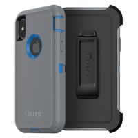 OtterBox DEFENDER SERIES SCREENLESS EDITION Case for iPhone Xs & iPhone X - Retail Packaging - MARATHONER (COWABUNGA BLUE/GUNMETAL GREY)