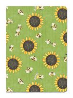 Tree-Free Greetings 805866722840 Eco Journal, 5.5 x 7.5 Inches, 160 Ruled Pages with Flexi Cover and Sunflower and Bumblebee Art by Debbie Mumm (72284)