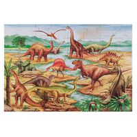 Melissa & Doug Dinosaurs Floor Puzzle (Extra-Thick Cardboard Construction, Beautiful Original Artwork, 48 Pieces, 2' x 3, Great Gift for Girls and Boys - Best for 3, 4, 5, and 6 Year Olds')