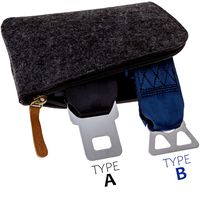 Airplane Seatbelt Extenders Premium 2 Pack for All Airlines | Type A Universal | Type B Southwest | 2020 Upgraded Colors & Bonus Felt Travel Case Zipper Pouch for Safe Discreet Storage | by journeyxl