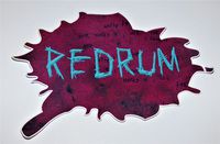 Redrum Die Cut Vinyl Sticker/Decal Laptop Skateboard iPad Car Refrig Notebook