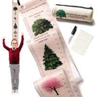 Growth Chart for Kids - Height Measurement Ruler from Baby to Adult. Ideal Wall Decor in Kids Room, Playroom or Nursery. Birthday and Baby Shower Gift for Boys and Girls. Hand Painted Nature Theme