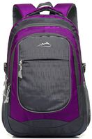 Backpack Bookbag For School Student College Business Travel Hiking Fit Laptop Up to 15.6 Inch (Purple)