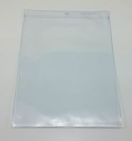 Amram 9 3/16 Inch x 12 5/16 Inch Clear Vinyl Tag Holders 50 Pieces Plus 100 Cable Ties for Hanging