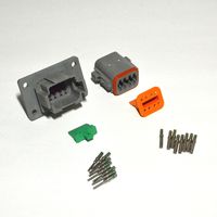 Deutsch 8-pin 14-16AWG Flange Connector Kit Solid Contacts