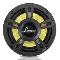 Lanzar Upgraded Opti Pro 6.5" High Power Coaxial Speaker - Powerful 400 Watt Peak 65Hz - 7 kHz Frequency Response 30 Oz Magnet Structure 4 Ohm w/ Glass Fiber Cone and Butyl Rubber Surround - OPTI6PM