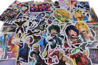 100 pcs My Hero PVC Waterproof Stickers Bomb Superheroes for Laptop, Notebooks, Car, Bicycle, Skateboards, Luggage Decoration (My Hero)