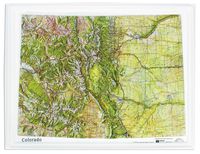 American Educational Colorado Natural Color Relief Map without Frame, 17" Length x 22" Width