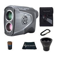 Bushnell PRO XE Advanced Laser Golf Rangefinder with Included Carrying Case, Carabiner, Lens Cloth, and Selected Wearable4U Golf Tool Bundle