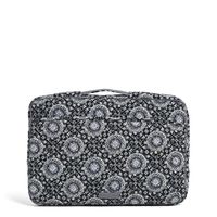 Vera Bradley Iconic Laptop Organizer, Signature Cotton, Charcoal Medallion, Medall