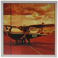 3dRose An Airplane in Hues of Orange Given Layers and Depth - Greeting Cards, 6 x 6 inches, set of 6 (gc_45355_1)