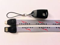 USB Type-C to USB-A 2.0 Charging Cable Compatible with Samsung Galaxy S10 S9 S8 Plus Note 9 8,Moto Z,LG V40 V30,Nintendo Switch, Converts to ID Lanyard with Printed Ruler Marking (Falcon)