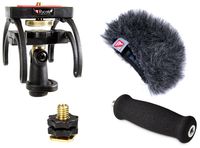 Rycote Portable Recorder Audio Kit for Tascam DR-100/DR-100 MKII Recorder, Includes Suspension Mount, Mini Windjammer, Extension Handle, Swivel Adapter